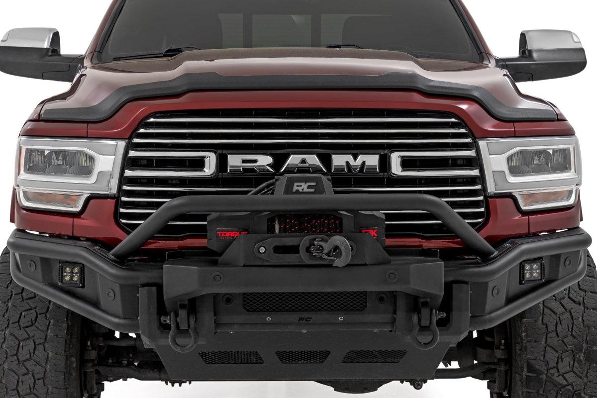 Ram 3500 Hood Protector - Rough Country - Gloss Black - '19-'26